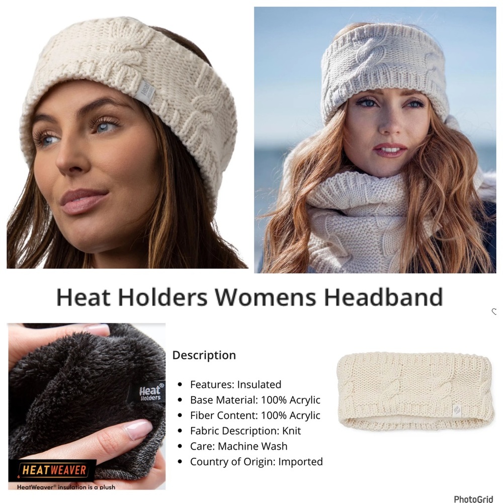 Heat holders beige women’s headband NWT